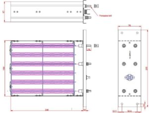 Duct Heater Dimensioned Drawing